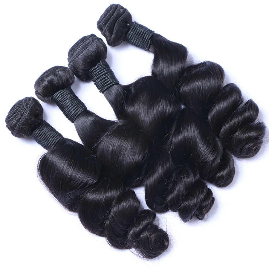 Loose wave human hair bundles