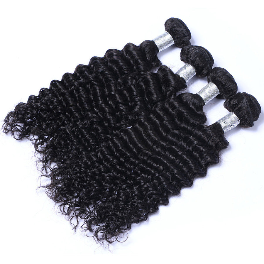 Deep wave natural hair weaves
