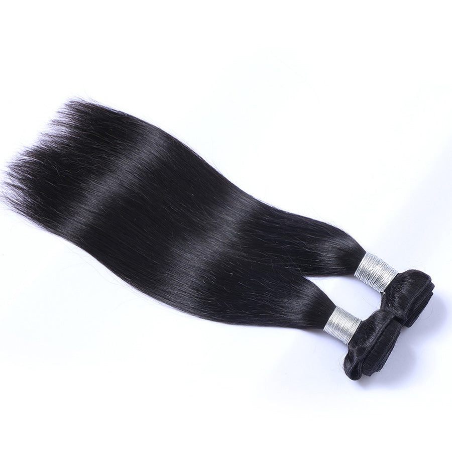 Black human hair weaves