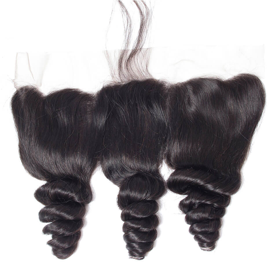 Loose wave human hair lace frontal