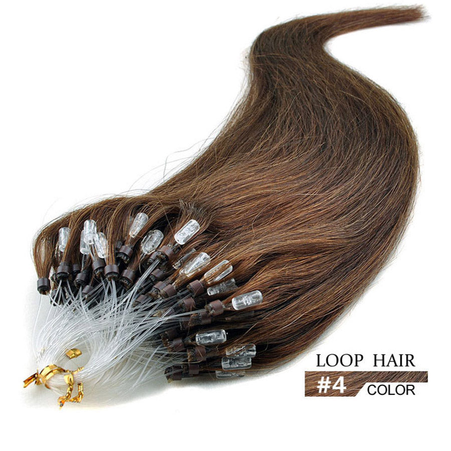 Micro Loop Ring Human Extensions Silky Straight 50g Set