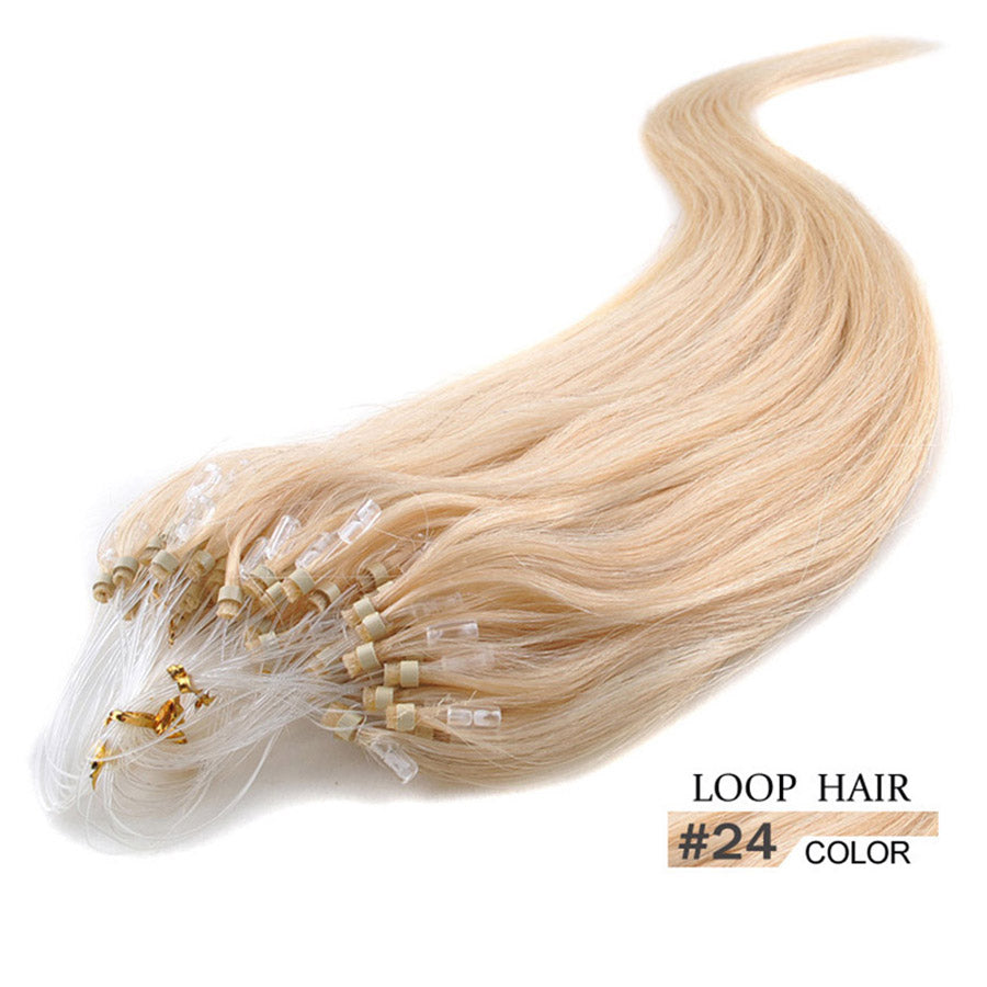 Micro Loop Ring Human Extensions Silky Straight 50g Set