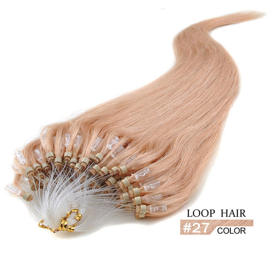 Micro Loop Ring Human Extensions Silky Straight 50g Set