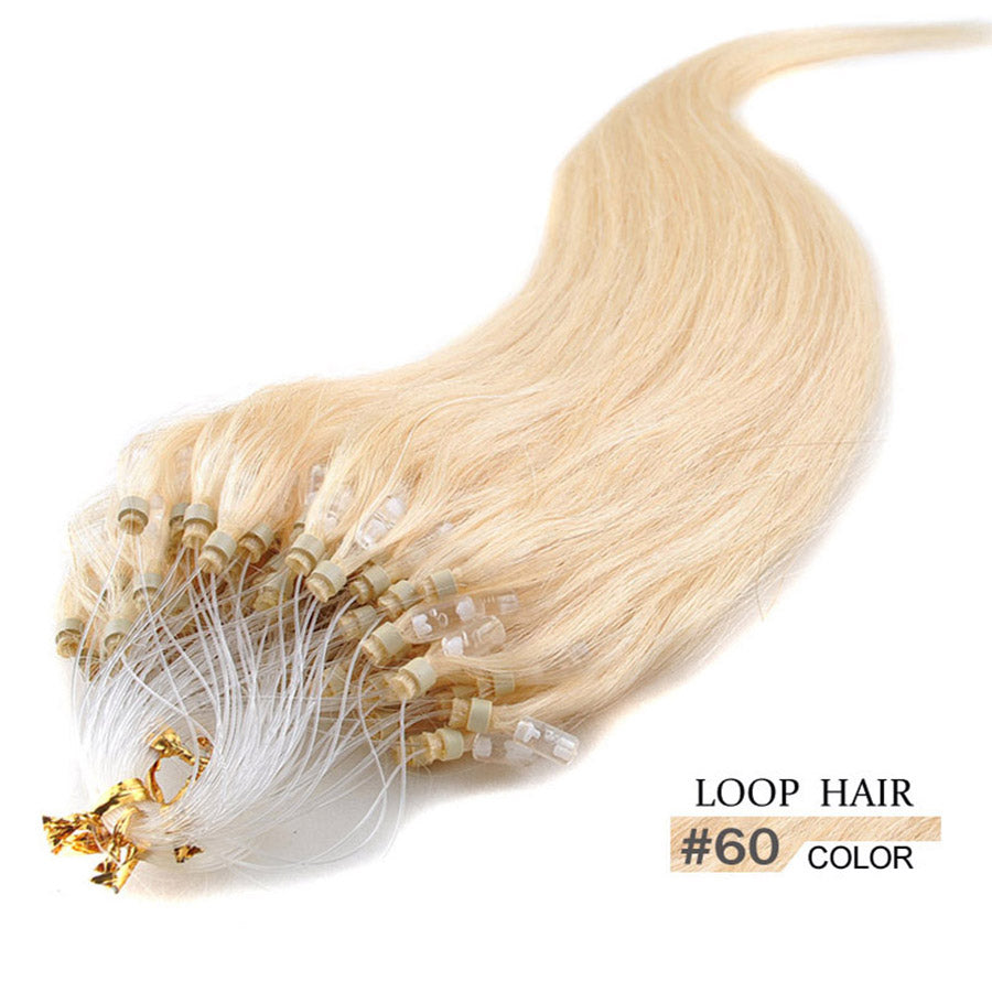 Micro Loop Ring Human Extensions Silky Straight 50g Set