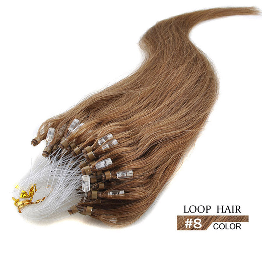 Micro Loop Ring Human Extensions Silky Straight 50g Set