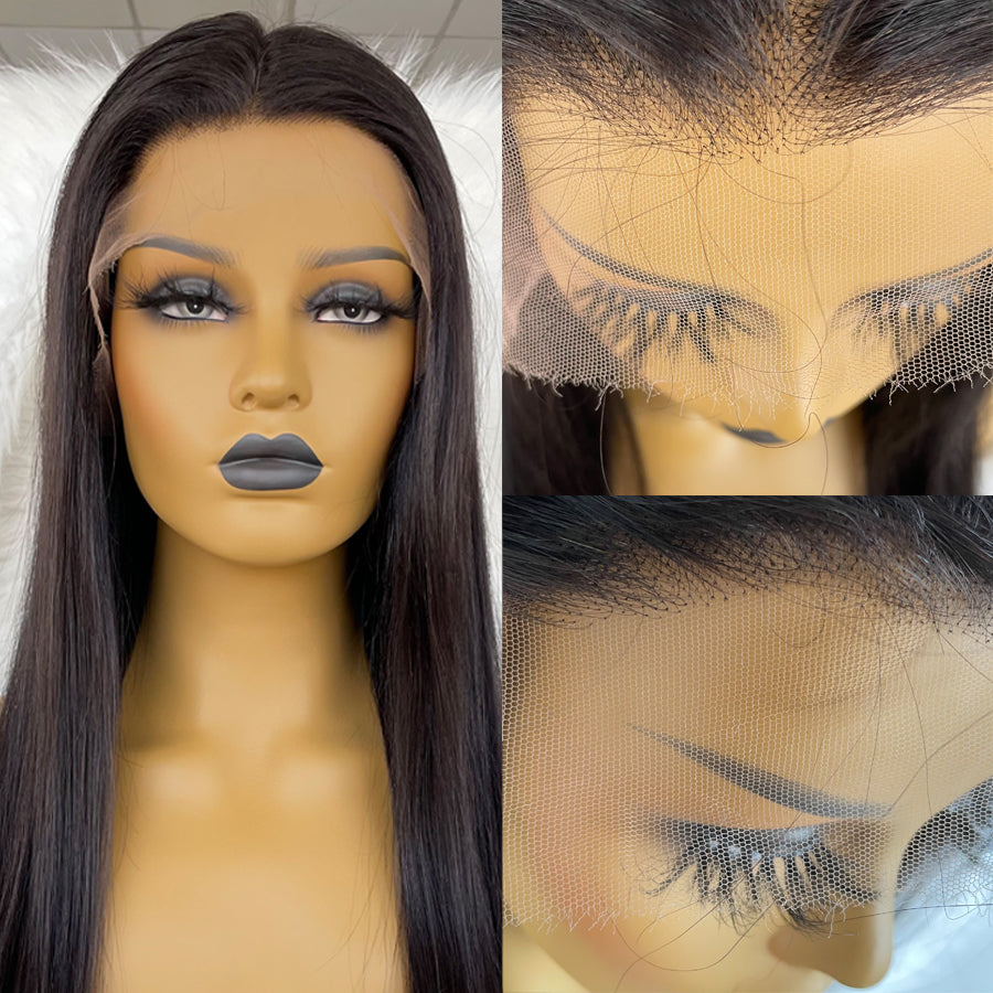 long black lace front wig