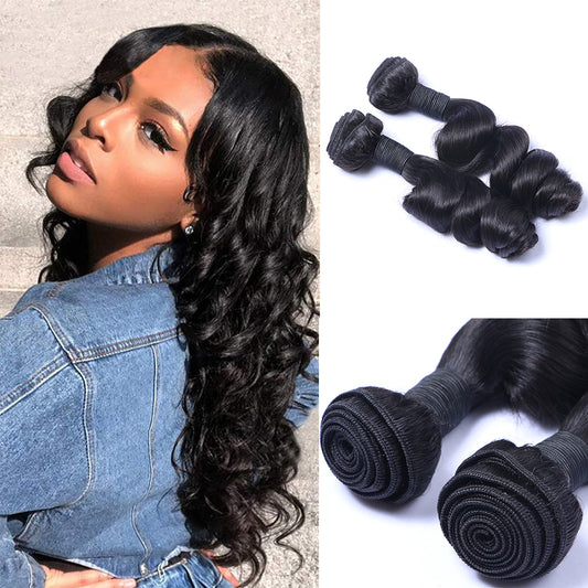 Human Hair Weave Bundles Loose Wave Hair Weft 2pcs/lot