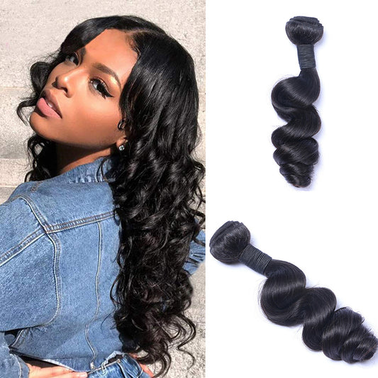 Virgin Brazilian Human Hair Weave Loose Wave Human Hair Weft 1 Bundle