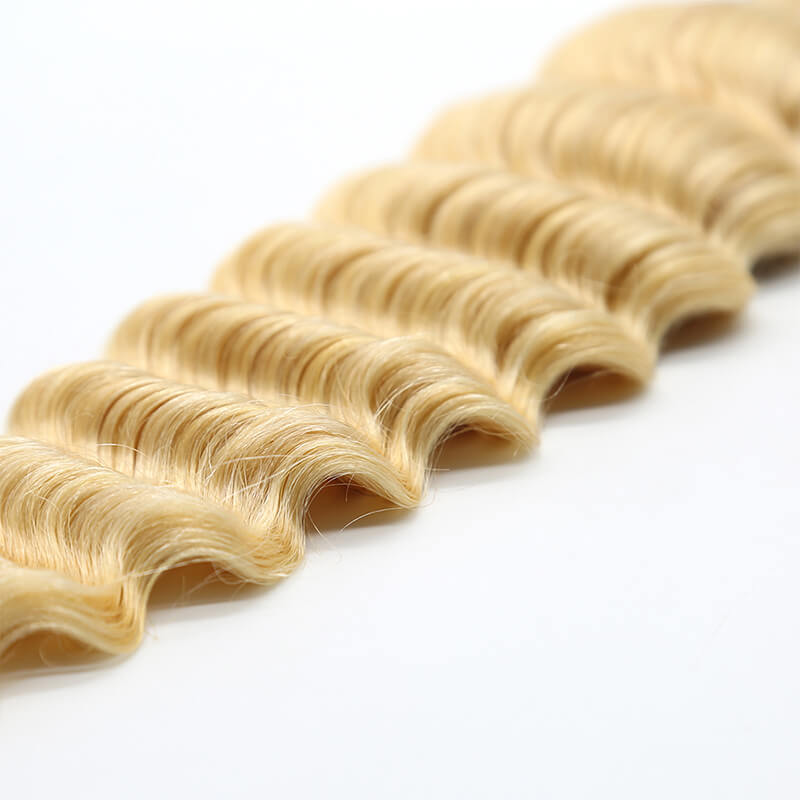 Blonde 613 Hair Weave Deep Wave Hair Bundle 1PC