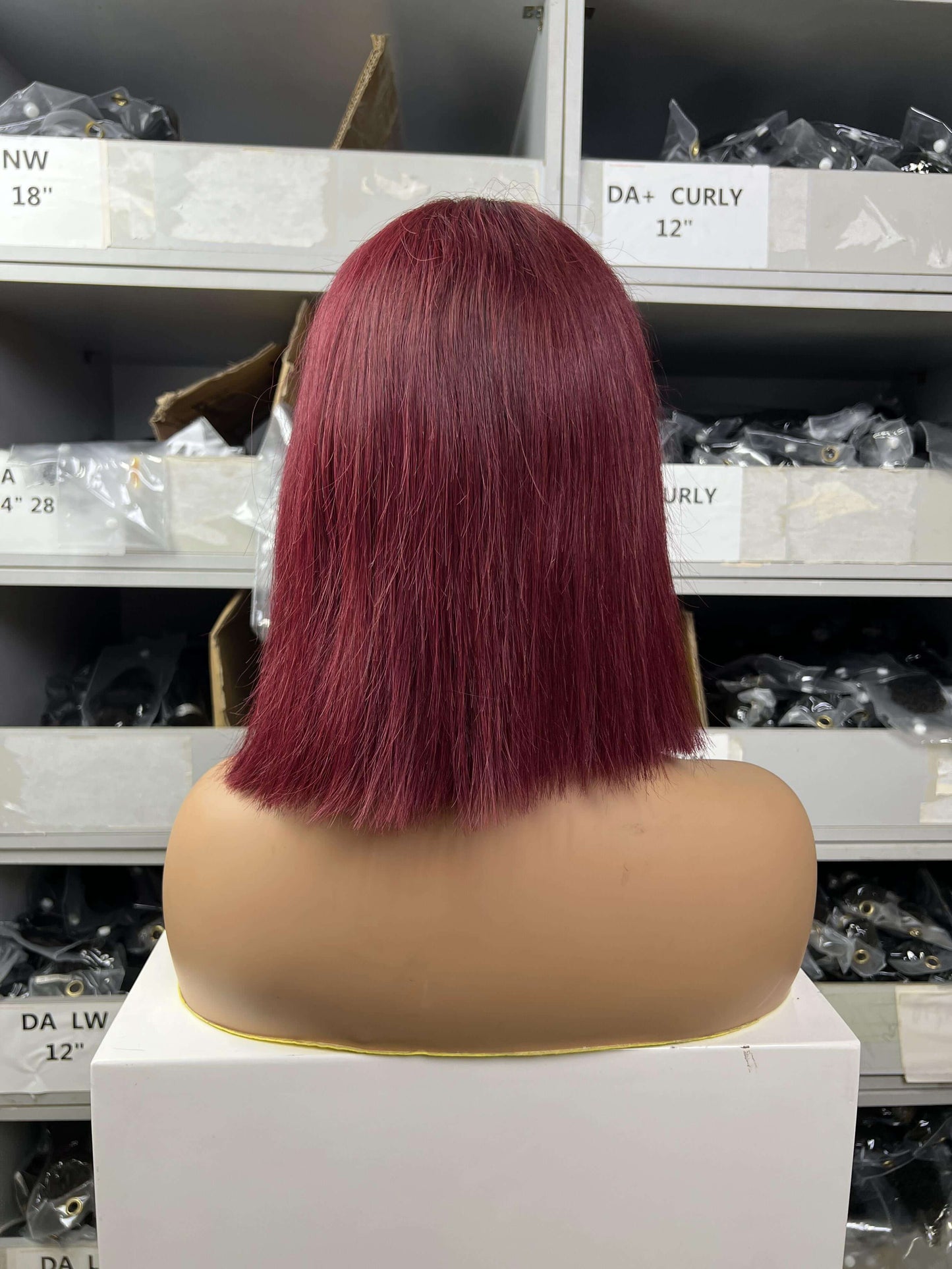 BOB Lace Front Wigs Transparent 13X4 Short BOB Lace Wigs 1B/Burgundy