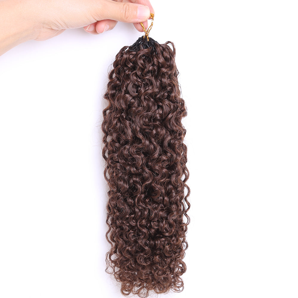 Dark Brown Crochet Hair Extensions Braiding Human Hair