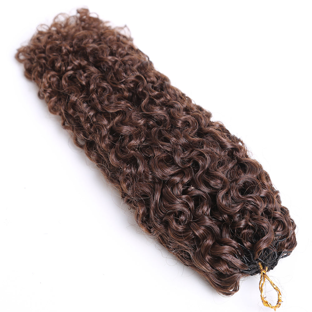 Dark Brown Crochet Hair Extensions Braiding Human Hair
