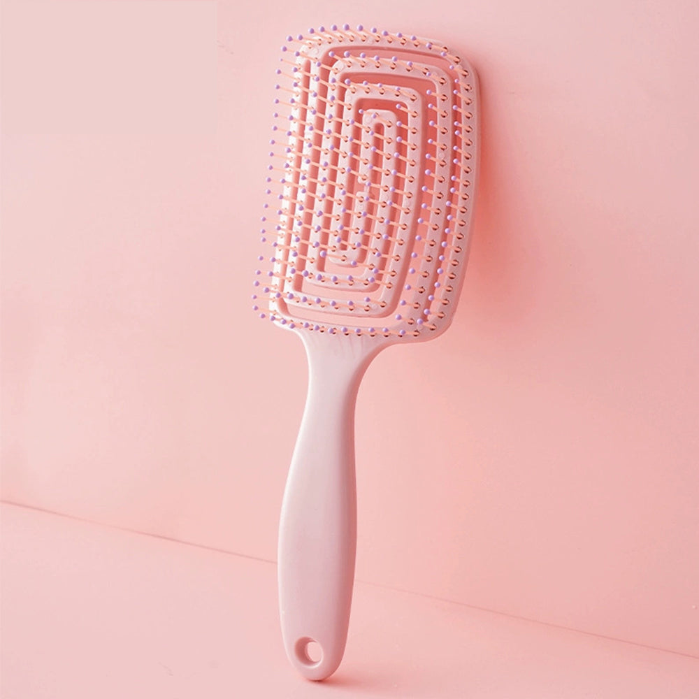 Hollow Vented Detangling Hair Brush, Paddle Massage Comb for Wigs, Human Hair Extensions, Wet Dry Hair