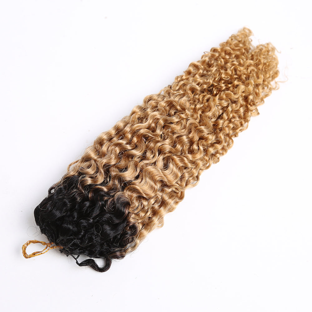 Human Hair Crochet Hair Extensions Ombre #1B/27 Braiding Hair