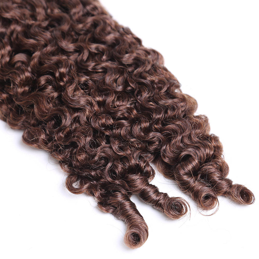 Dark Brown Crochet Hair Extensions Braiding Human Hair
