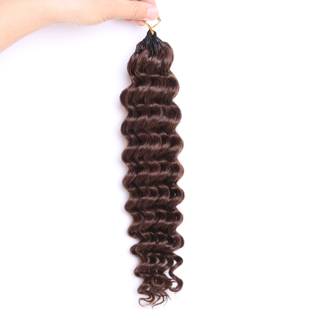 Dark Brown Crochet Hair Extensions Braiding Human Hair