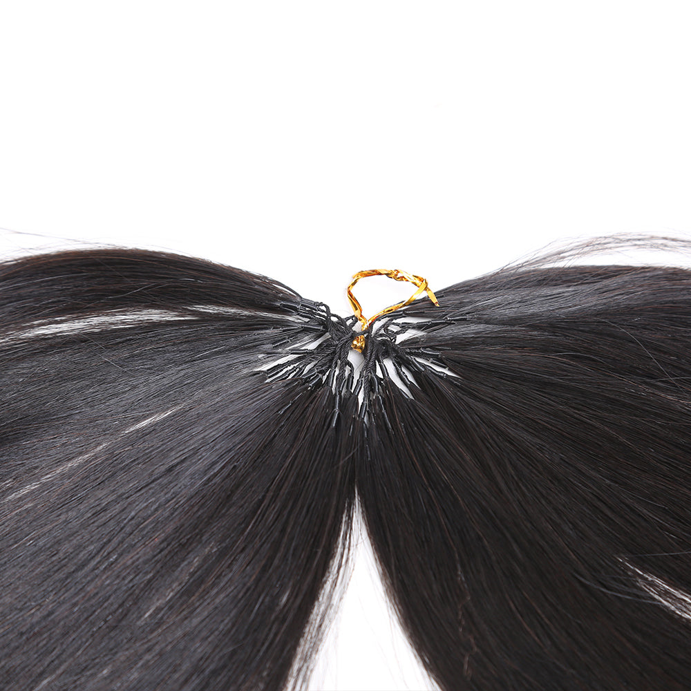 Premium Straight Crochet Human Hair Natural Black Soft Hair Extensions