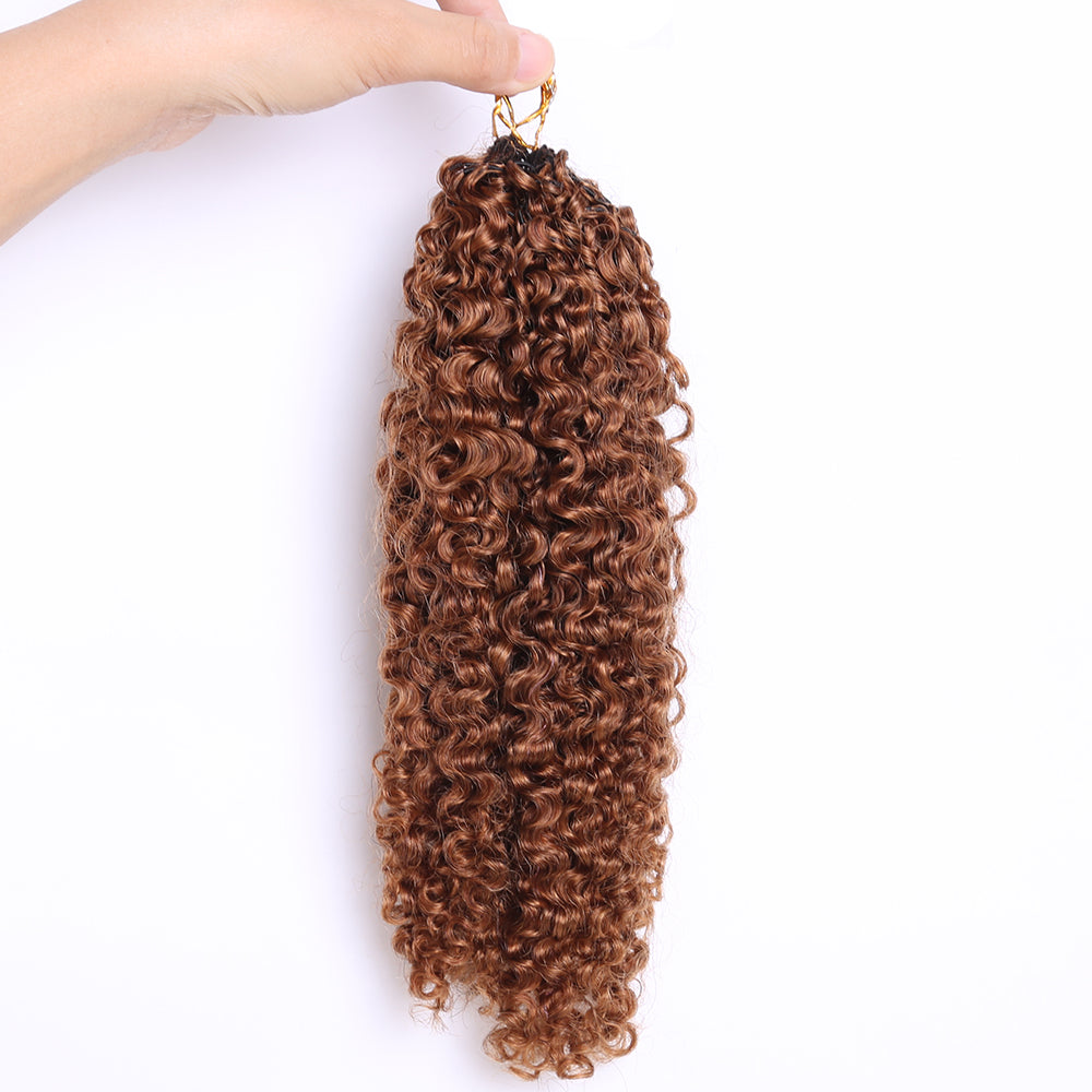 Crochet Hair Light Auburn Human Hair Extensions