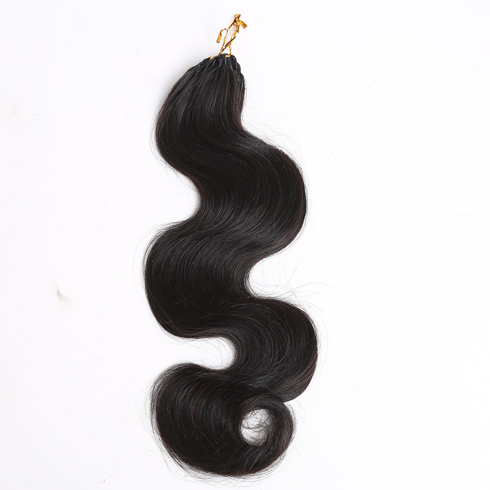 Crochet Hair Body Wave Machine Made Feather Human Hair Extension