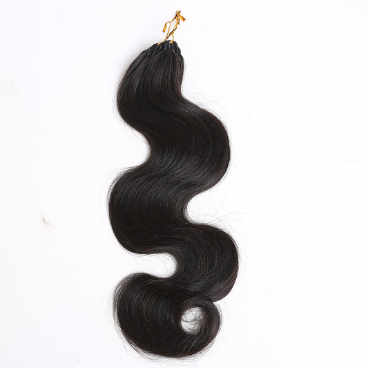 Crochet Hair Body Wave Machine Made Feather Human Hair Extension