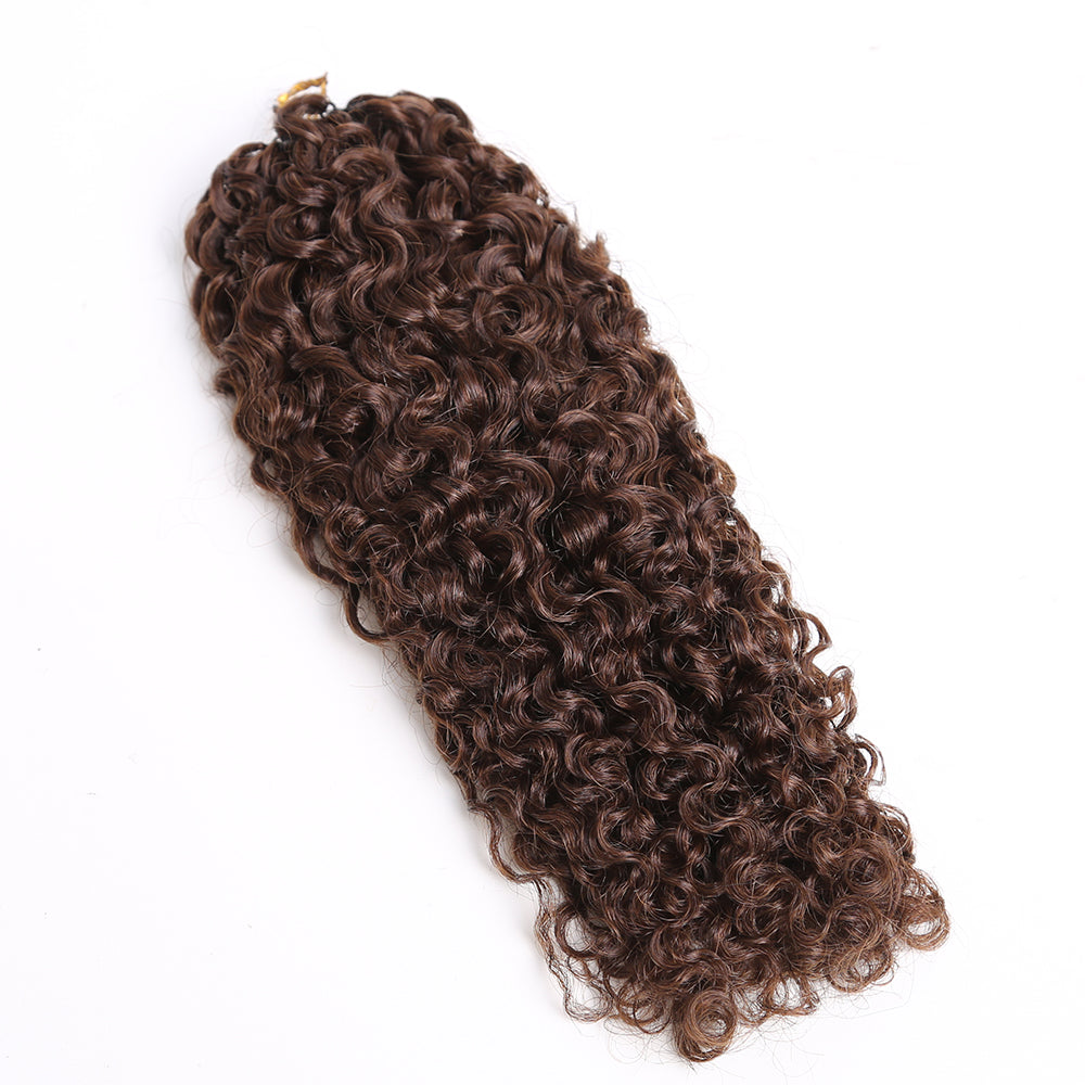 Dark Brown Crochet Hair Extensions Braiding Human Hair