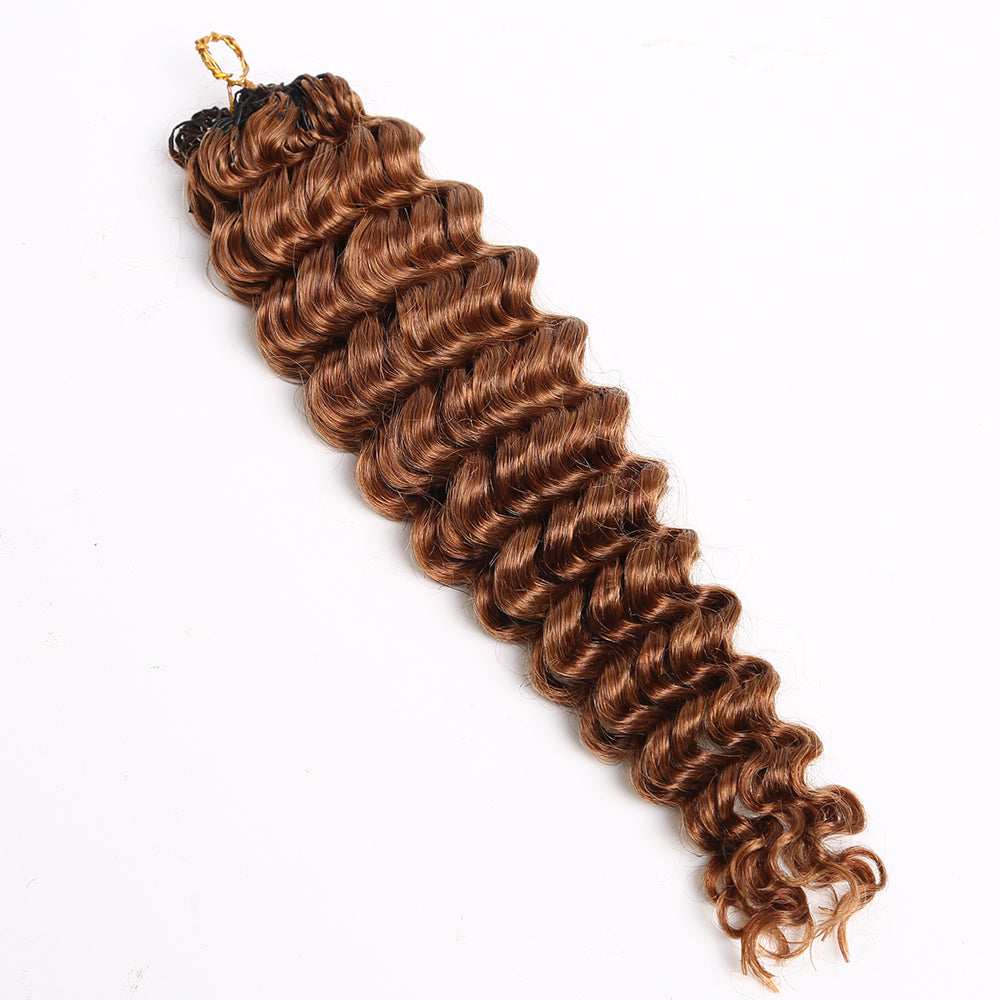 Crochet Hair Light Auburn Human Hair Extensions
