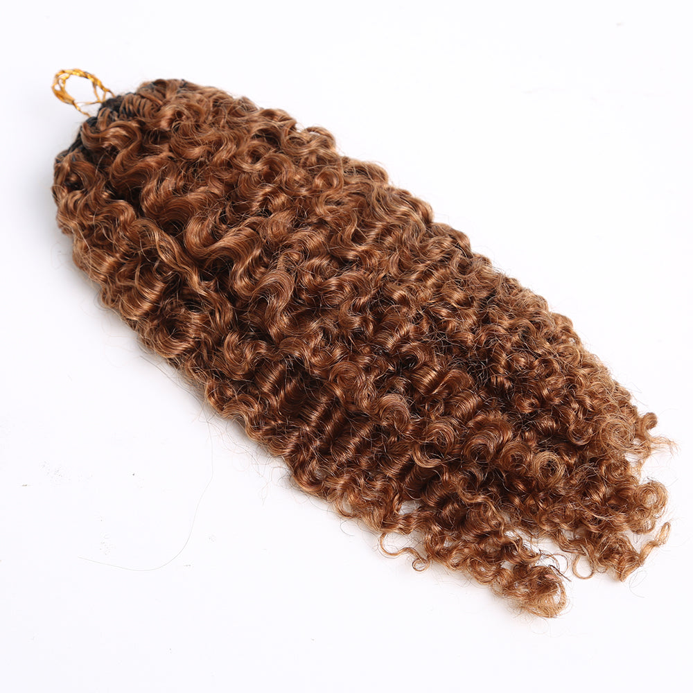 Crochet Hair Light Auburn Human Hair Extensions