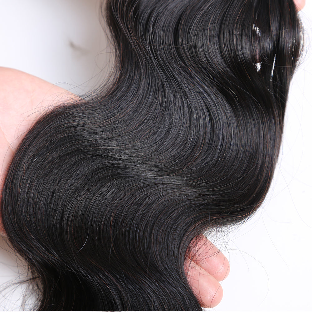 Crochet Hair Body Wave Machine Made Feather Human Hair Extension