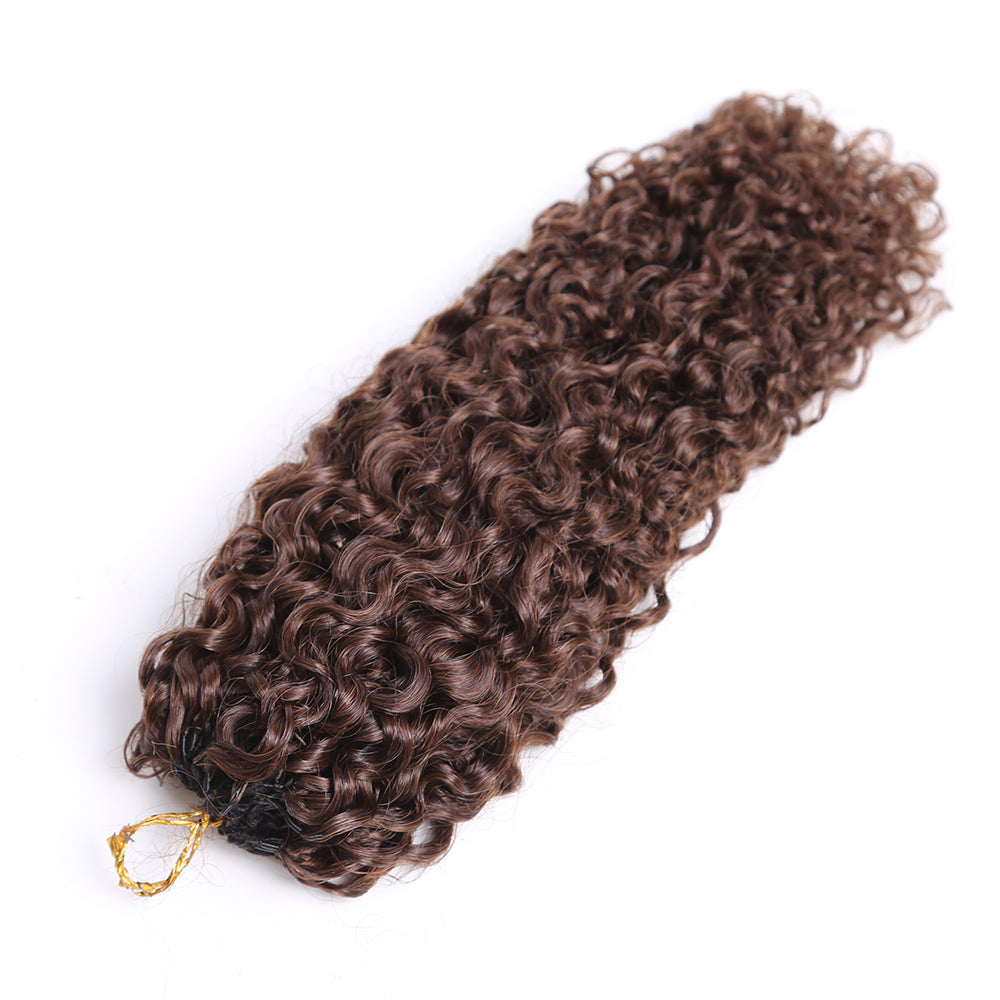 Dark Brown Crochet Hair Extensions Braiding Human Hair