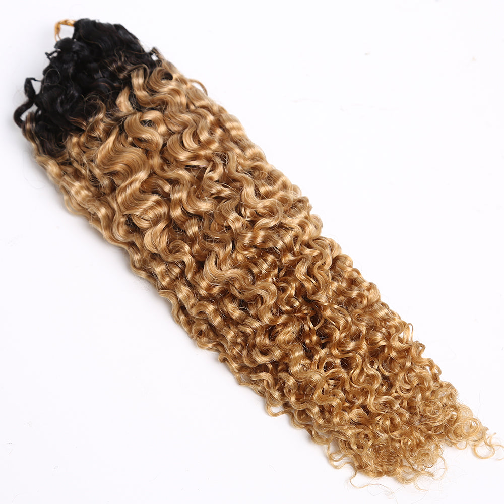 Human Hair Crochet Hair Extensions Ombre #1B/27 Braiding Hair