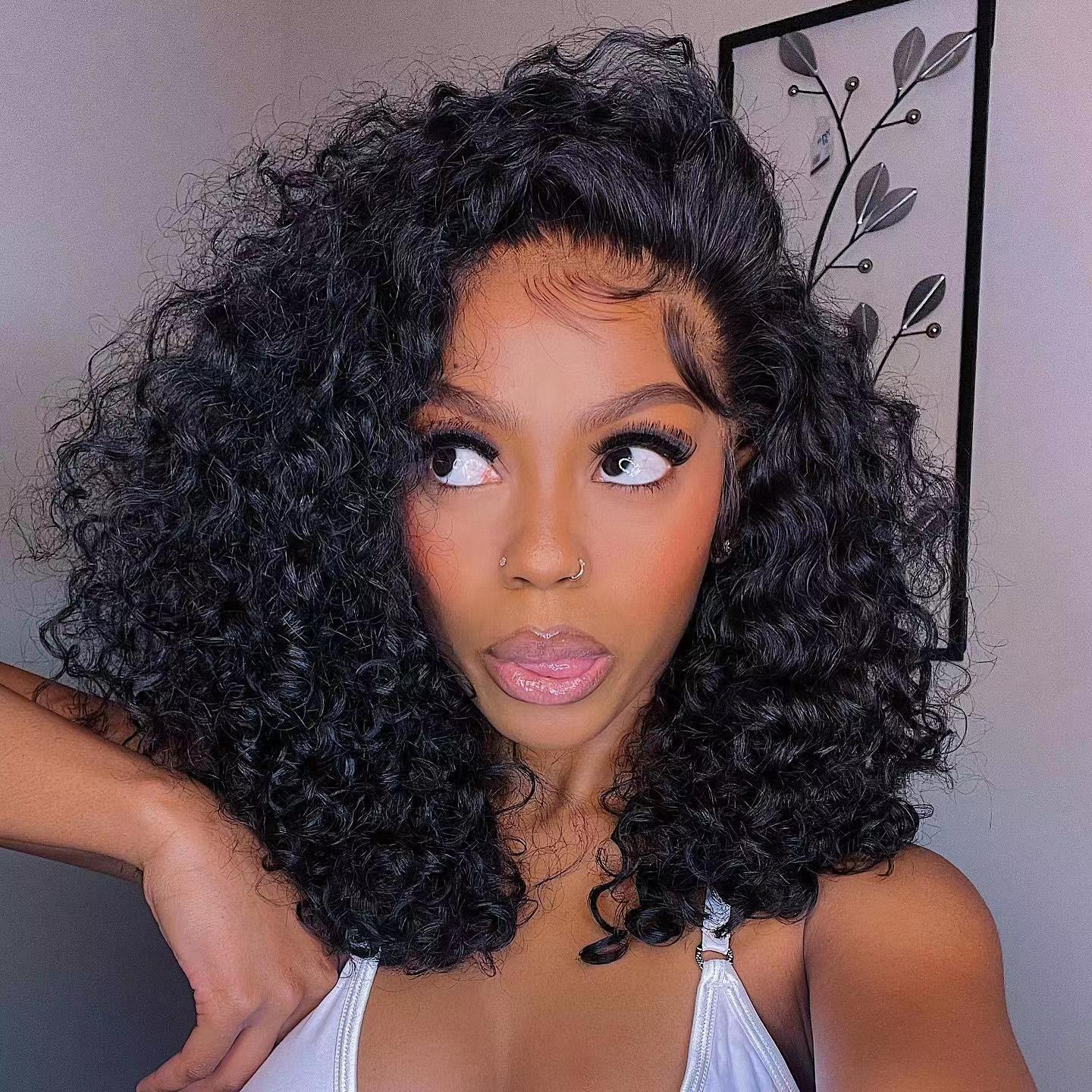 Curly Human Hair HD Lace Closure Wig