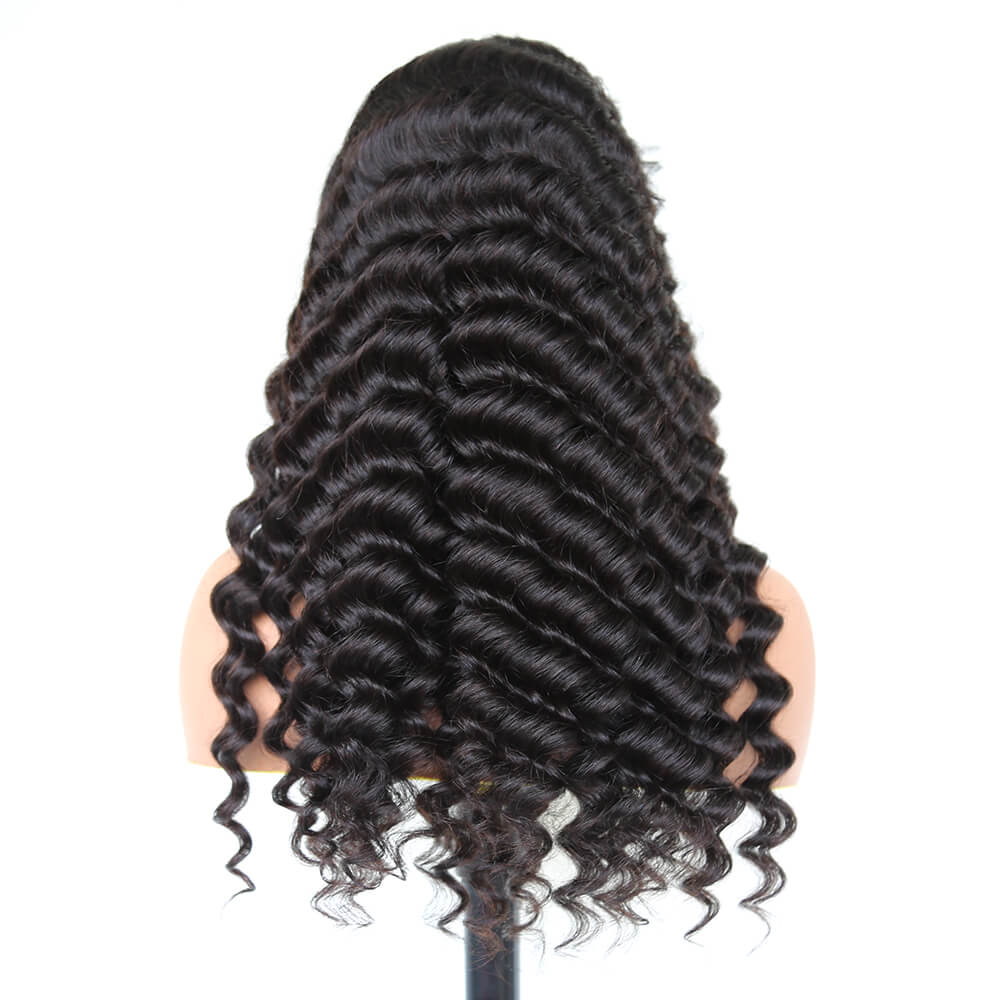 Deep Wave 100% Human Hair Full Lace Wig