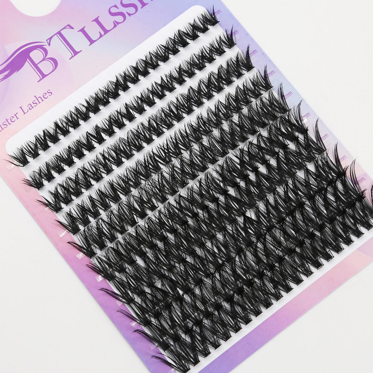 DIY Cluster Eyelash Extension Kit - 200pcs False Lashes with 60D Clusters, 8-16mm Mixed Length, Easy Home Grafting