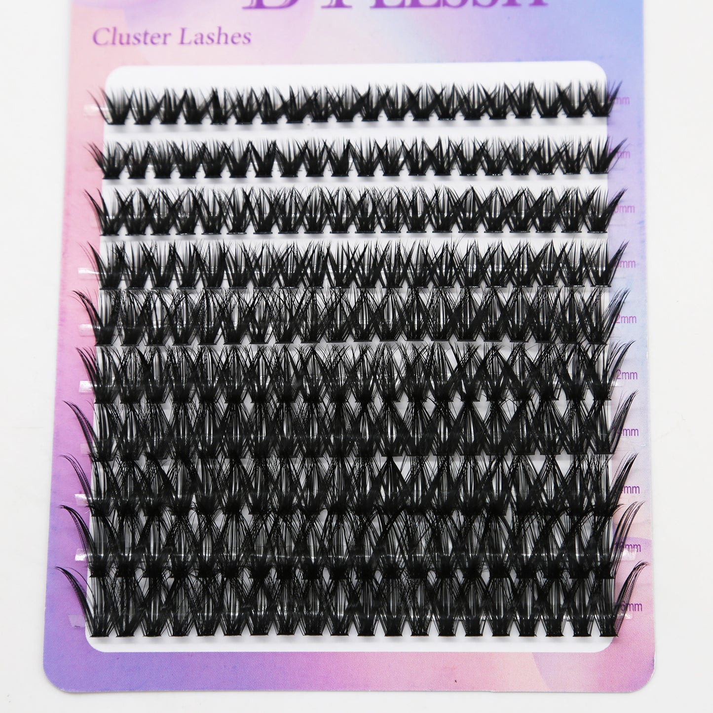 DIY Cluster Eyelash Extension Kit - 200pcs False Lashes with 60D Clusters, 8-16mm Mixed Length, Easy Home Grafting