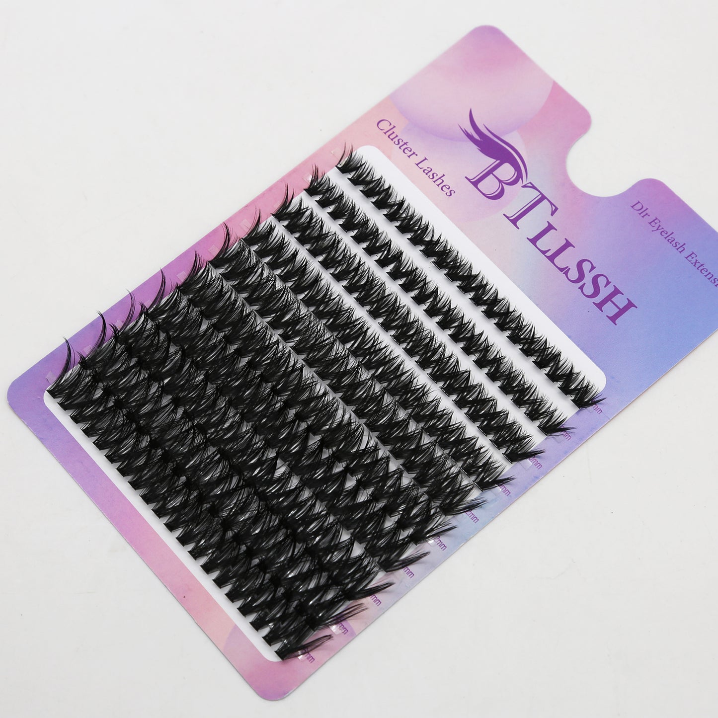 DIY Cluster Eyelash Extension Kit - 200pcs False Lashes with 60D Clusters, 8-16mm Mixed Length, Easy Home Grafting