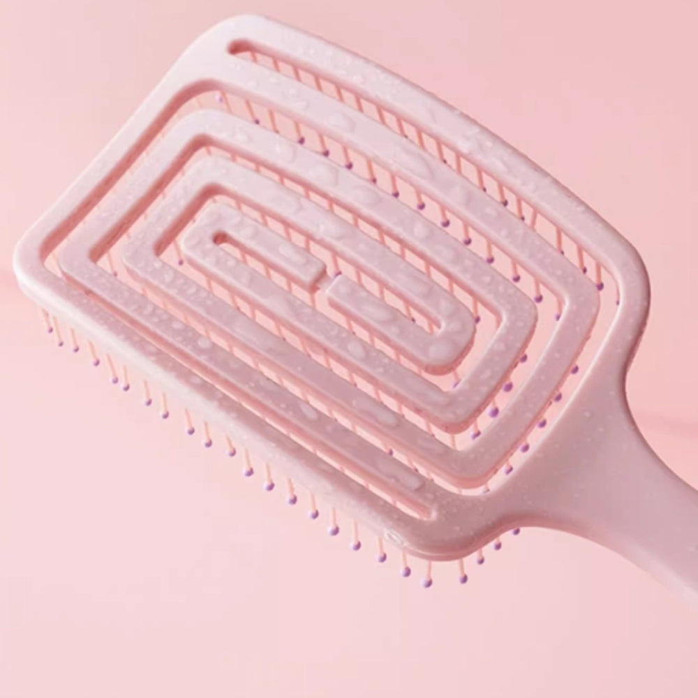 Hollow Vented Detangling Hair Brush, Paddle Massage Comb for Wigs, Human Hair Extensions, Wet Dry Hair