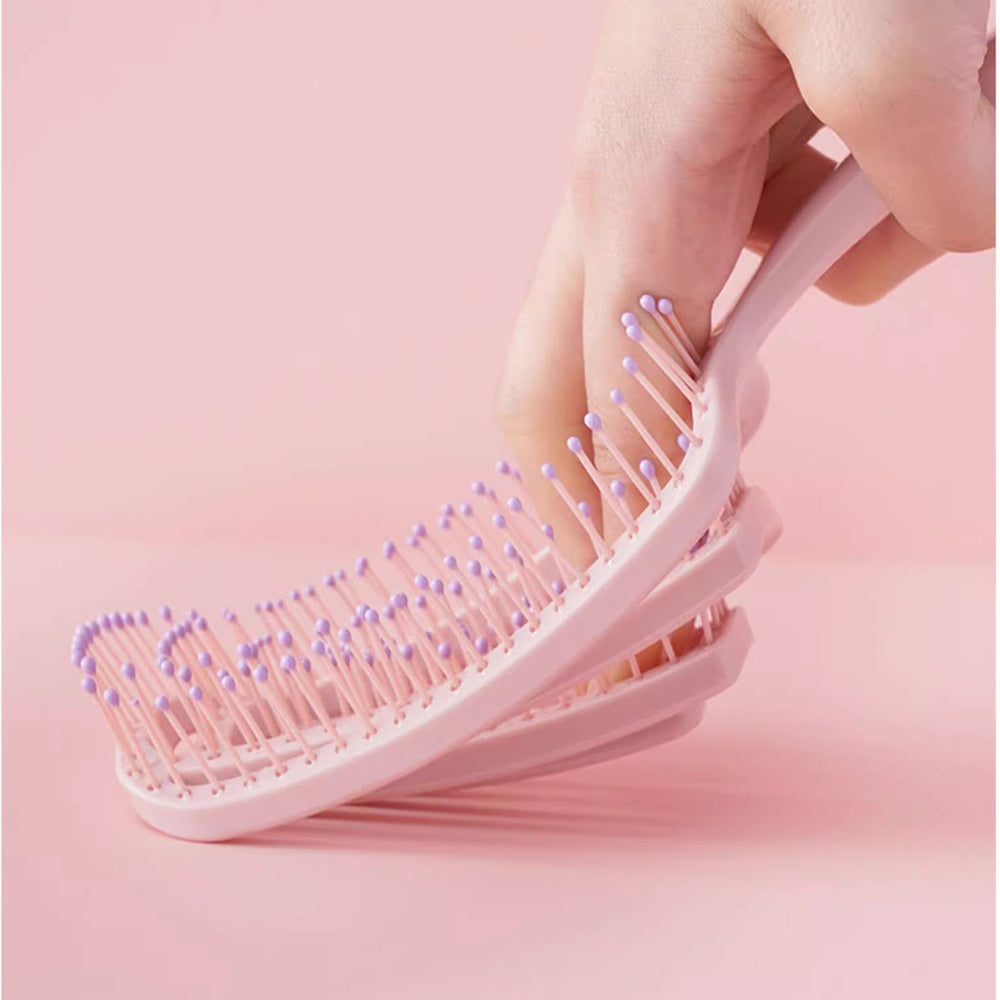 Hollow Vented Detangling Hair Brush, Paddle Massage Comb for Wigs, Human Hair Extensions, Wet Dry Hair