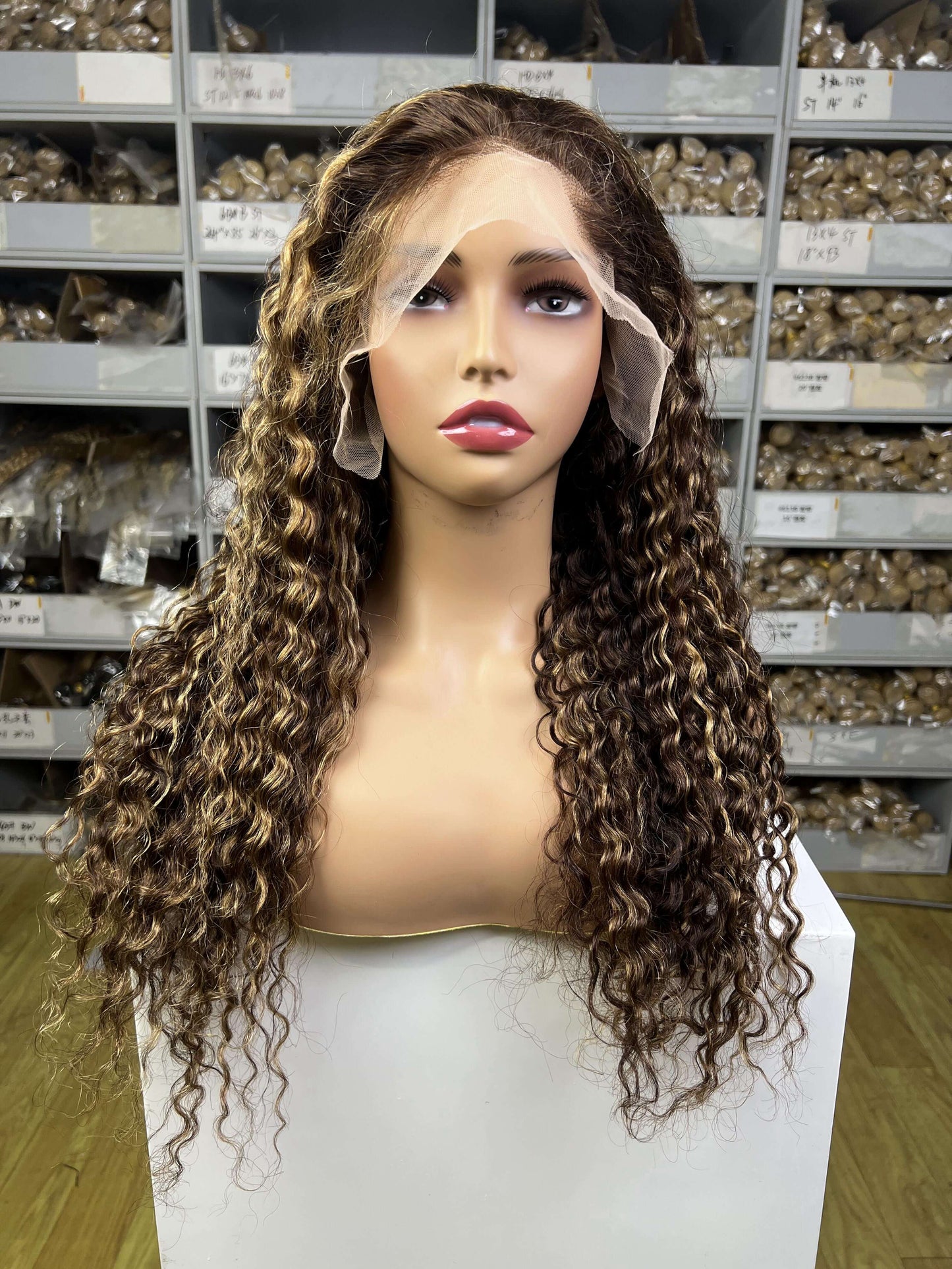 Highlights Curly Lace Front Wigs 13x4 Human Hair Frontal Wigs