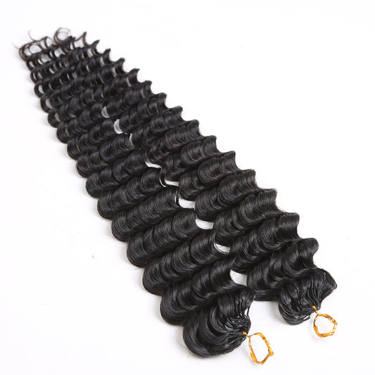 Deep Wave Human Hair Crochet Hair, Knotless Handmade Crochet Braiding Hair