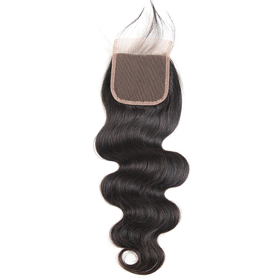 Human Hair Lace Closure 5x5 Natural Color Closure Hairpiece
