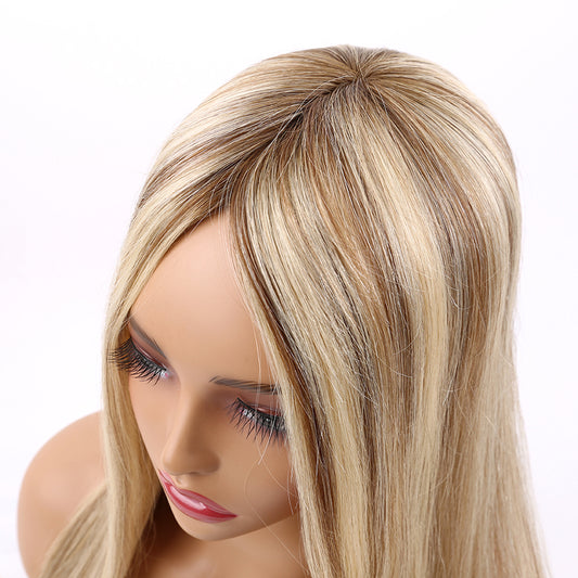Lady's Mono Topper Human Hair Straight with Pu Around 3x5" & 5.5x6"