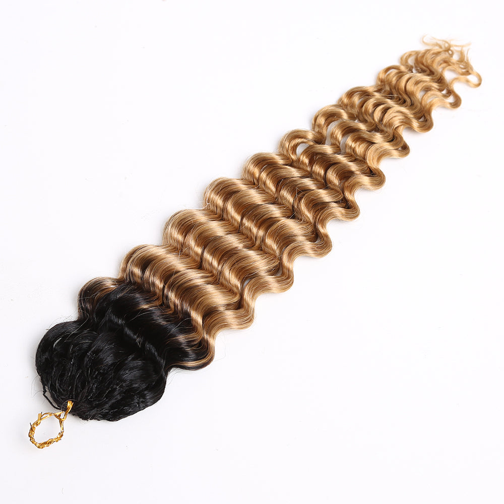 Human Hair Crochet Hair Extensions Ombre #1B/27 Braiding Hair