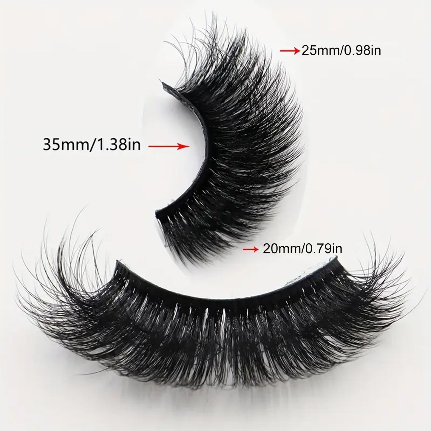 7 Pairs of Luxurious Thick and Long Dramatic False Eyelashes – 3D Faux Mink Full Strip Lashes, Volumized Fluffy Natural False Eyelashes