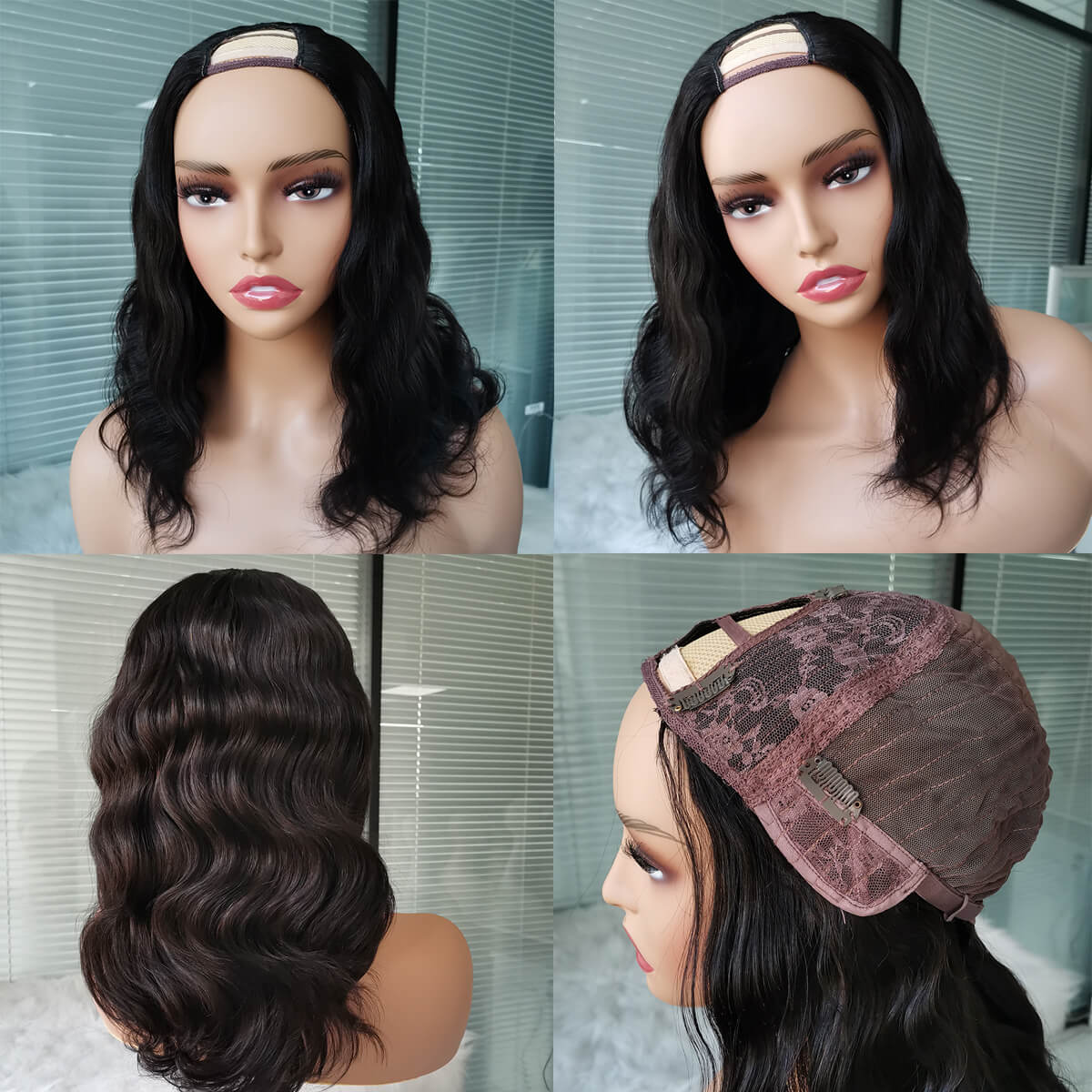 u part wig with body wave human hair