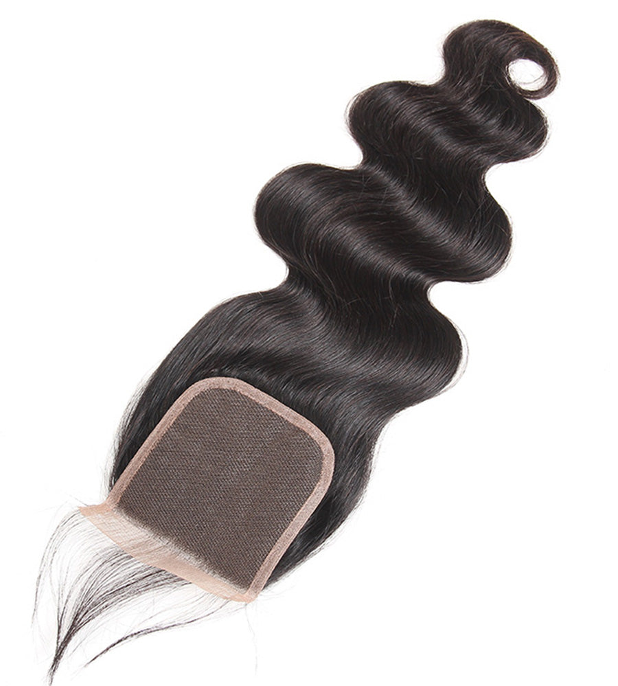 black human hair body wave lace closure