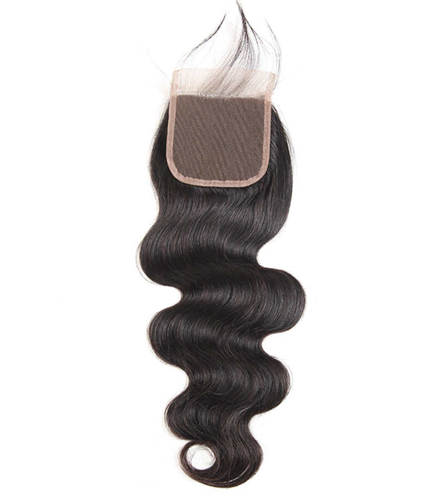 body wave black hair lace closure