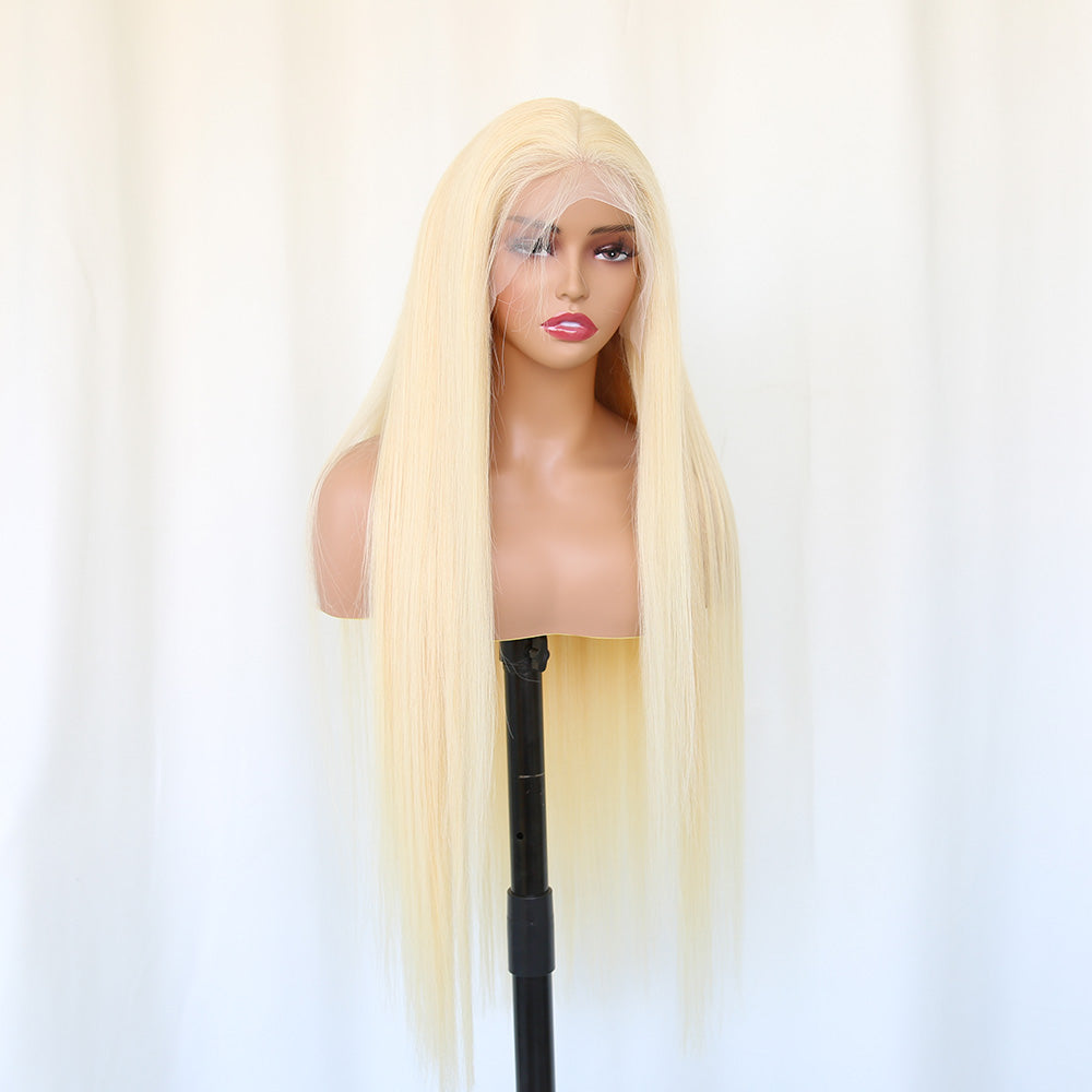 full frontal wig with 613 blonde human hair