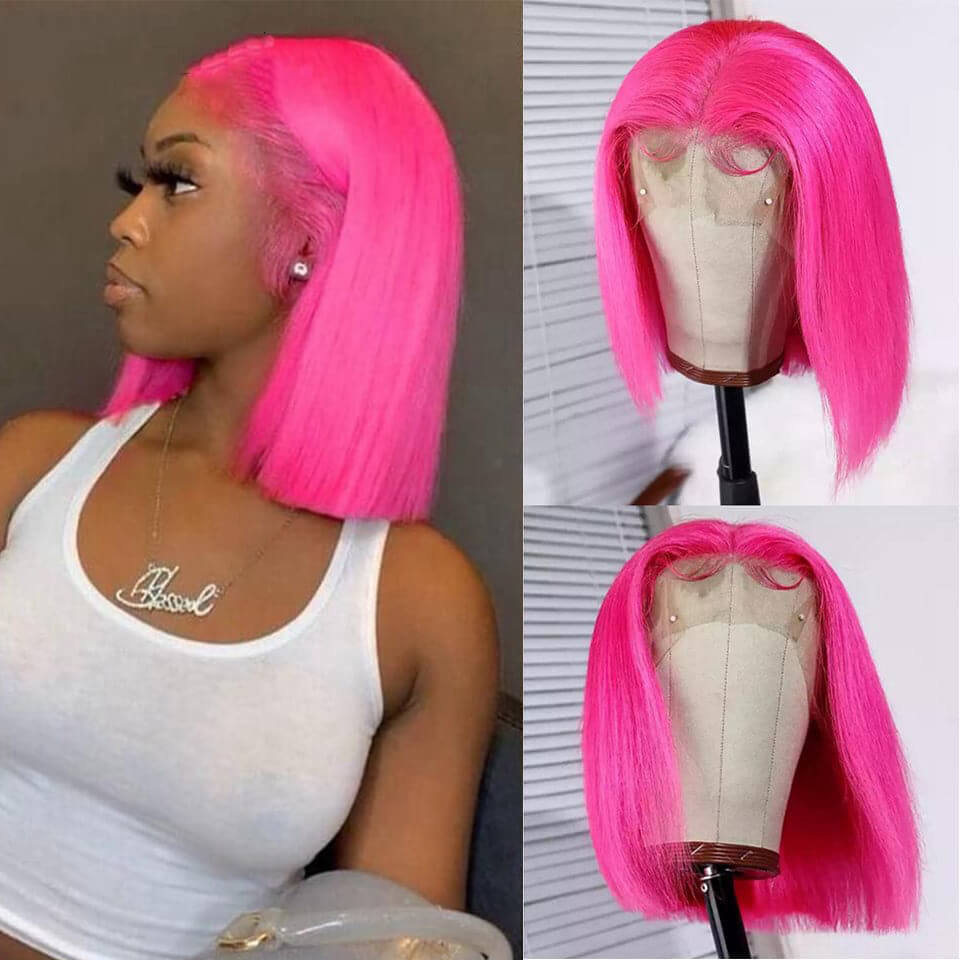 Colored Bob 13x4 Lace Front Human Hair Wigs