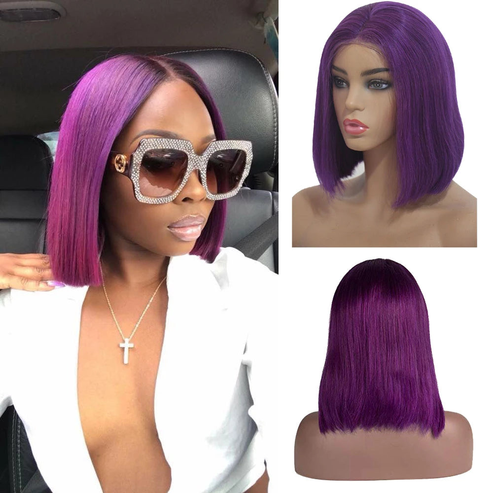 Colored Bob 13x4 Lace Front Human Hair Wigs