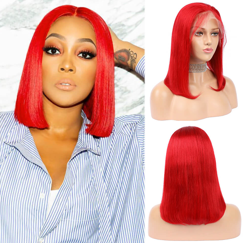 Colored Bob 13x4 Lace Front Human Hair Wigs